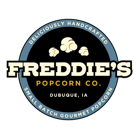 Freddie's Popcorn Company in Dubuque, Iowa. Deliciously Handcrafted small batch gourmet popcorn.
